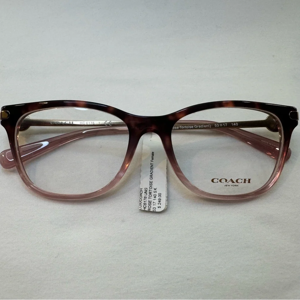 Coach HC6176
Rose Tortoise Gradient 
Size: 53-17-140
Women’s Eye Glasses - Picture 2 of 10